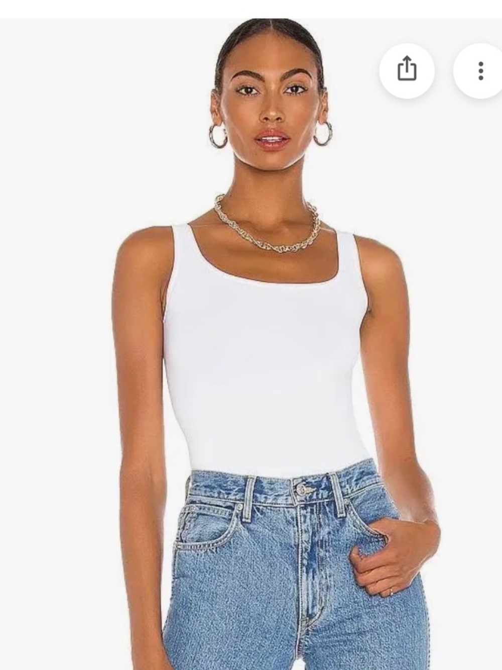 NWT white Theory stretchy fitted tank top White nwt